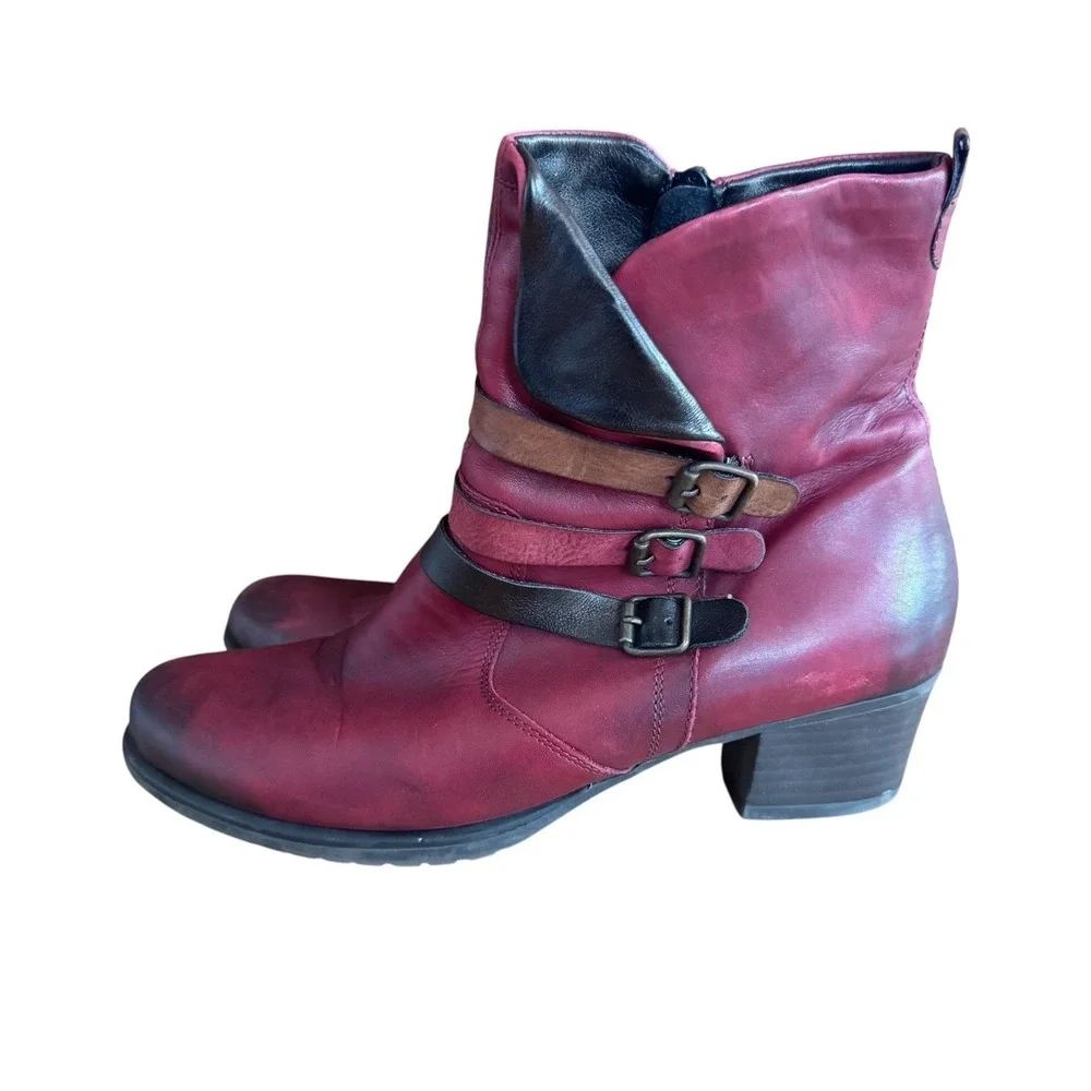 Remonte by Rieker Women's D3179-35 Block Heel Round Toe Ankle Boots Size 39/8.5